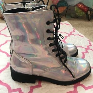 Rue21 military iridescent boots size 7.5